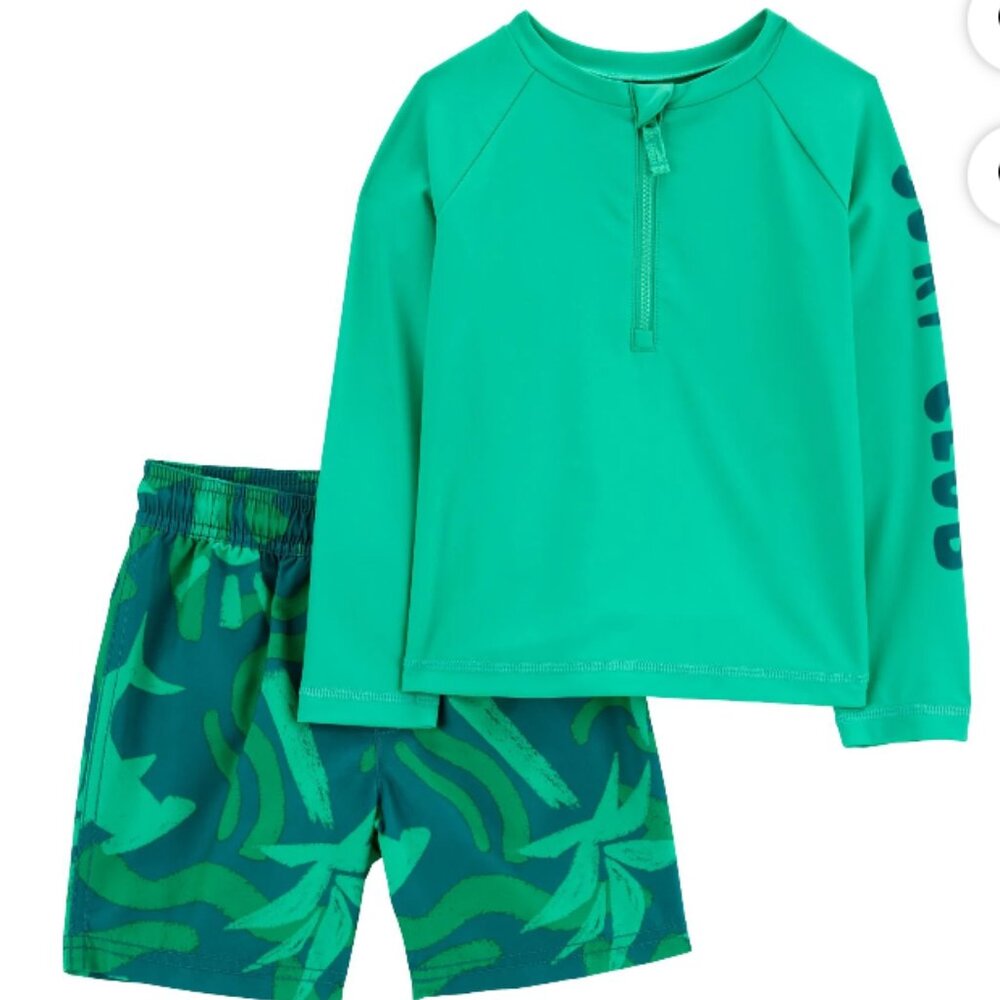 18 month Carter's Child of Mine Baby Boy 2-Piece Rash Guard Set